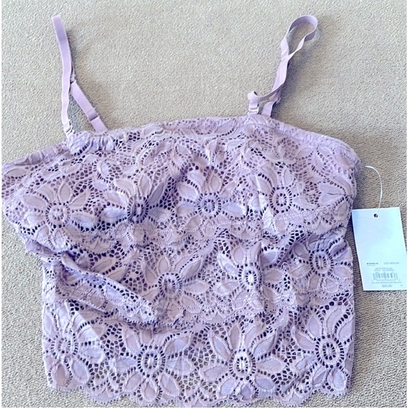 SO Other - NWT SO Bandeau Pretty Little Layers Sexy Muted Lavender Lace Bralette/cami Sz M